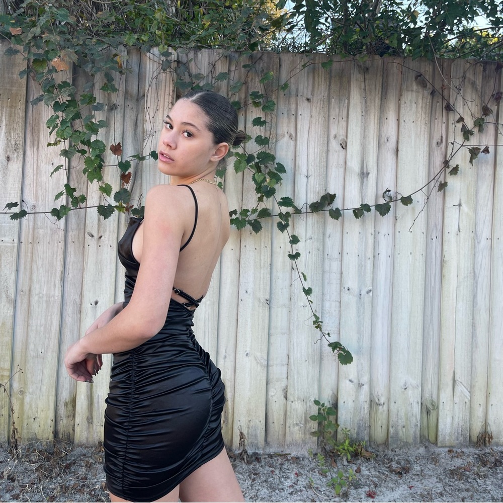 Black mini dress